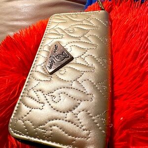 Baby Phat gold leather wallet/wristlet